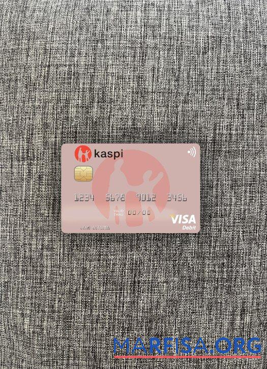 Downloadable Kazakhstan Kaspi Bank visa debit card photolook front real example